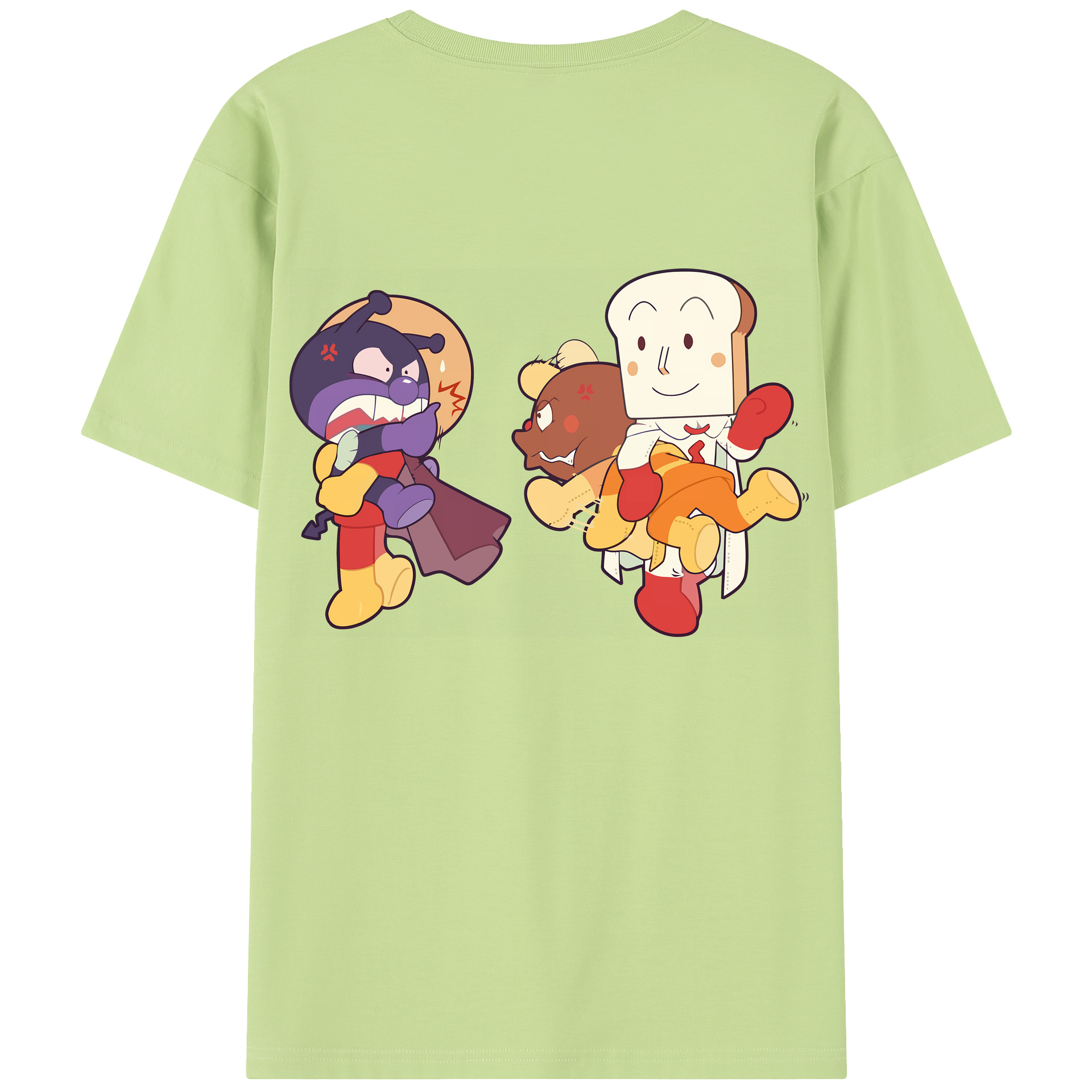 （画像用） アンパンマン Anpanman 綿100％半袖Tシャツ（背面プリント）